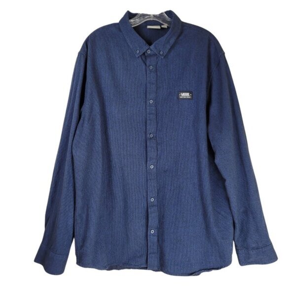 Vans Wilton Crest Long Sleeve Button Down Shirt Size XL - Picture 1 of 9
